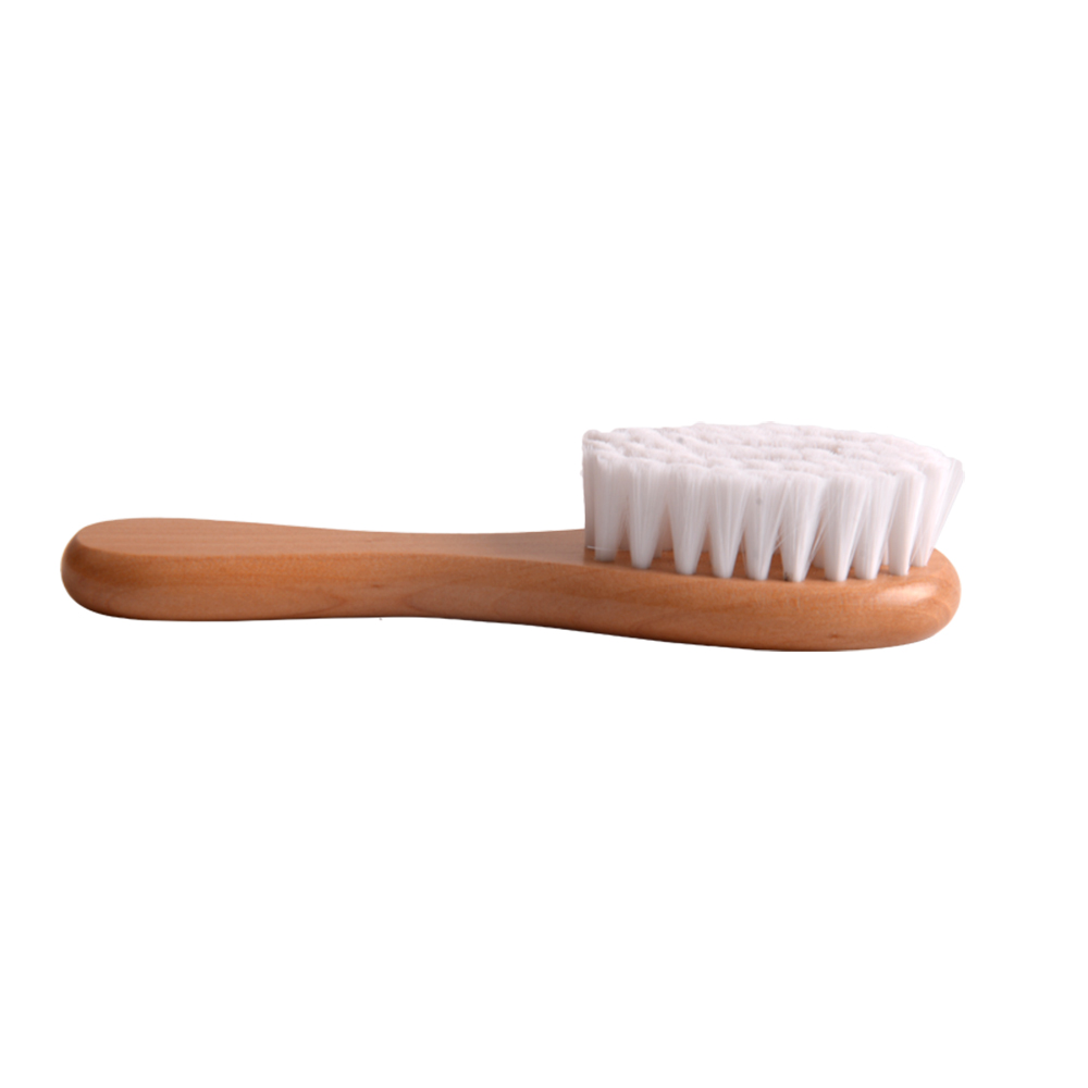 Pre_Painted Steel Strip Beard Care Kit -
 Custom Sale Natural Wood Baby Hair Brush White Nylon Bristle Baby Hair Care Brush  – QiLin