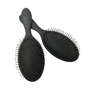 Round pins stainless steel needle board brush black shape long handle air cushion hair brush