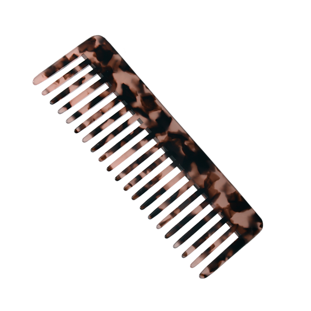 Tin Box Custom Hair Combs -
 2019 custom label wide tooth amber color acetate hair combs wholesale  – QiLin