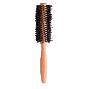 Bright Color Wood Handle Barber Salon Boar Bristle Rolling Wood Hair Brush