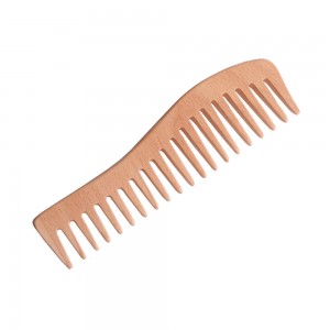 OEM / ODM logo gigi lebar kayu sikat rambut digunakan di rumah comb