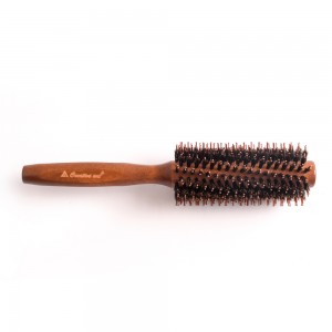 Wooden Roller Nylon Bristle Hair Brush – RB316
