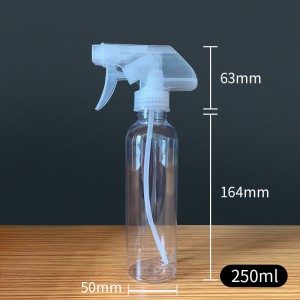 Amazon top seller 2019 150ml 250ml 500ml plastic water pet spray bottle with spray cap