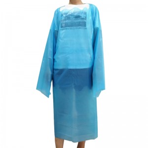 Disposable CPE Personal Clothing Apron With Sleeve
