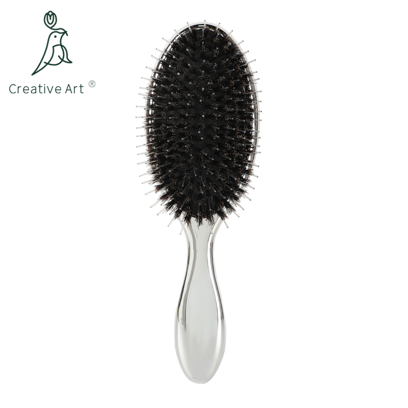 Electroplating Air Cushion Hair Brush With Boar Bristle – AB201 Featured Image