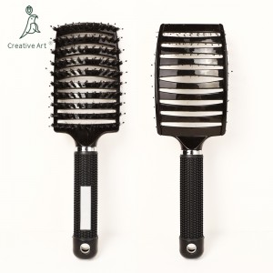 Boar Bristle Detangle Hair Brush – Black – DB102