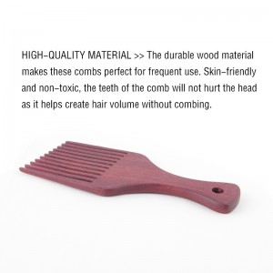 hot sale new product beech wooden comb fork comb hair comb