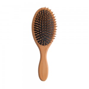 saúde masaxe almofada coidado do cabelo pente tarxeta de bambú cepillo de pelo puño