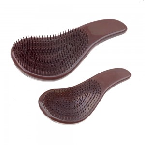 Plastic Detangling Hair Brush – Brown – AB223