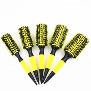 OEM ceramic coating round hair brush boar bristle plastic hair brush