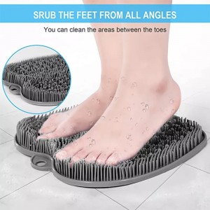 Private Label Cleans Smooths Exfoliates Foot Massages Shower Scrubber Mat Improve Foot Circulation