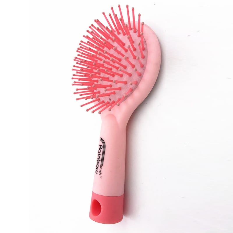 Corrugated Pre-Painted Steel Small Hair Brush -
 New Custom logo hairbrush metal pins bristle round paddle detangling wooden pet hair brush – QiLin
