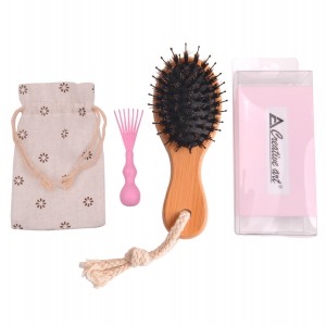 Bamboo Boar Bristle Hair Brush Set – AB203