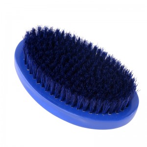 Wooden Curved 360 Wave Brush – Blue -WB503