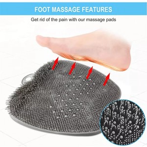 Private Label Cleans Smooths Exfoliates Foot Massages Shower Scrubber Mat Improve Foot Circulation