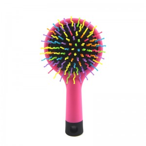 Rainbow Pins Plastic Round Hair Brush – OB616