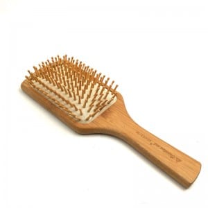 Natural color bamboo Paddle Wooden massage hair brush
