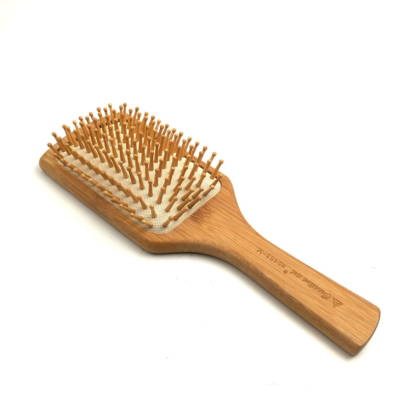 Natural color bamboo Paddle Wooden massage hair brush Featured Image