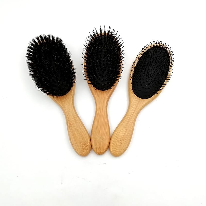 Matt Prepainted Galvalume Steel Bling Hair Brush -
 Factory supply custom bamboo handle professional bamboo hair brush – QiLin