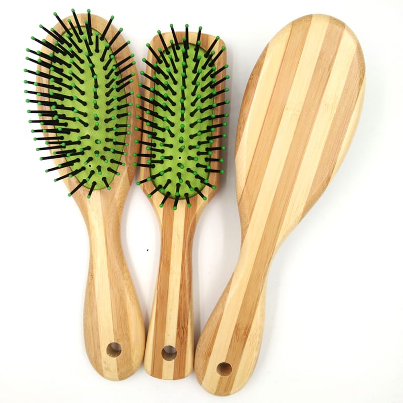 OEM/ODM Factory Soft Large Area Baby Round Head Lotus Wood Bamboo Pins Detangling Paddle Wooden Hair Brush Featured Image