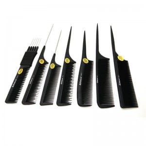 black carbon comb sharp rat tail combs for hair styling