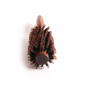 Wooden Roller Nylon Bristle Hair Brush – RB316