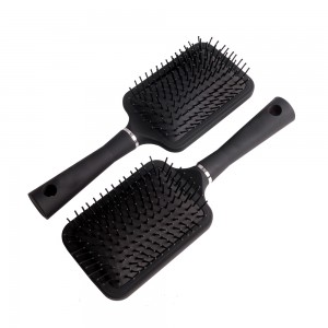 Plastic Black Paddle Cushion Hair Brush – Black – AB214