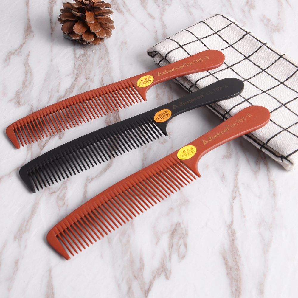 Alu-Zinc Steel Hairbrush -
 Dongguan Factory Handmade Comb Strong Heat-Resisting Bakelite Hair Comb(702-AB) – QiLin