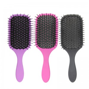 Professional Private Label Oval Detangling Matte Paddle Straightener Hair brush