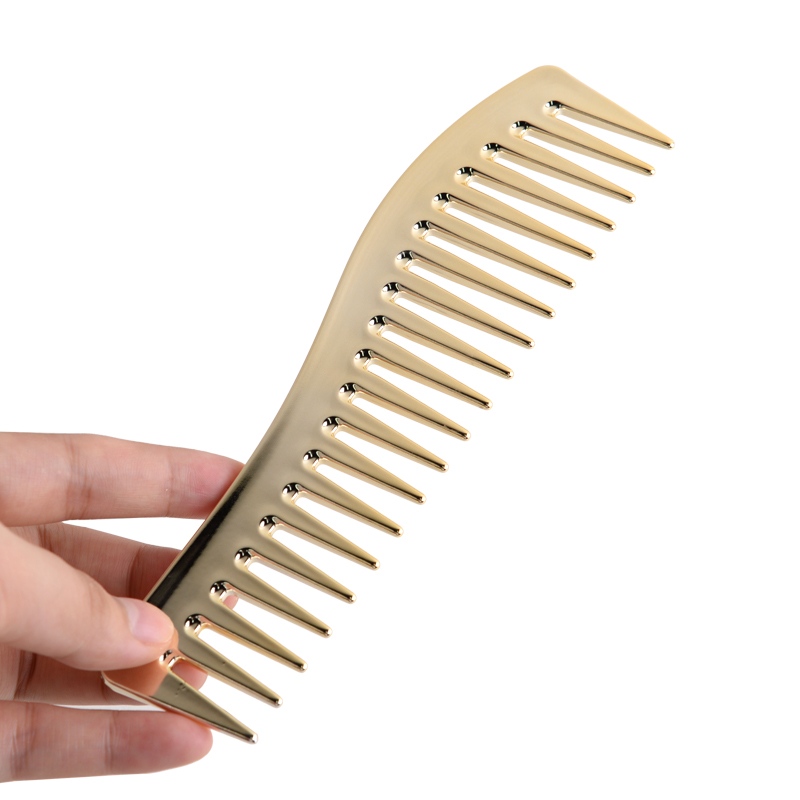 OEM custom printed wide tooth plastic hair combs wholesale electroplate comb Featured Image