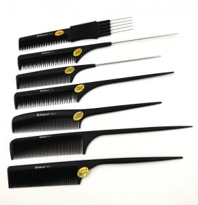 Hair Salon High Heat hemberî Anti-statîk Carbon pin Comb Tail