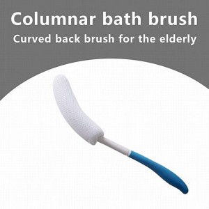 Long Anti-Slip Curve Handled shower brush exfoliate Nylon Mesh Sponge Scrub brushes Easy Reach for Seniors