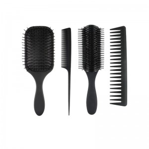 Factory direct sale 4 pcs professional plastic hair brush set