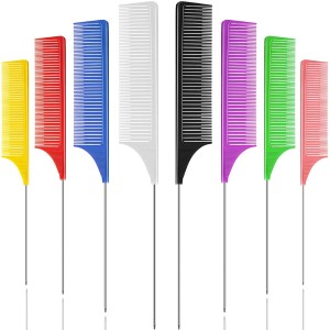 high quality professional vellen highlight steel rat tail comb