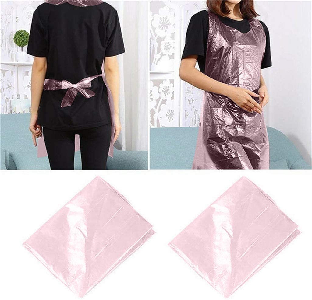 Disposable 60x98cm PE Apron Suitable for Adults Unisex Cooking Sanitary Cleaning Home Outdoor Camping 3 Colors Featured Image