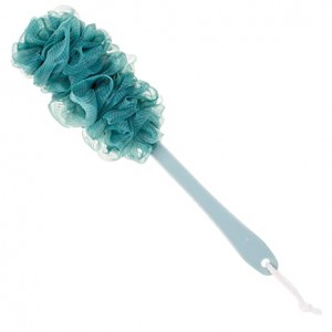 Loofah body brush with long plastic handle Exfoliattion Shower Scrubber for massage bathing sponge ball Brush