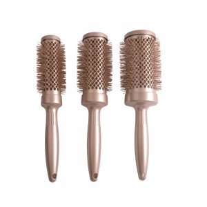 Hairdressing hair styling hair brush plastic brush rolling hair gold brush