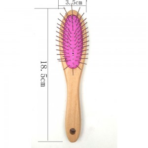 Factory direct supply thin wooden handle hair brush wood hair cushion comb paddle hair brush