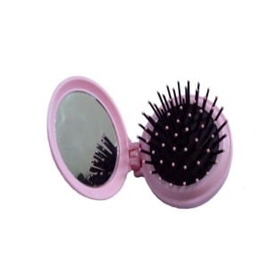 Mini Foldable Hair Brush With Mirror – OB616
