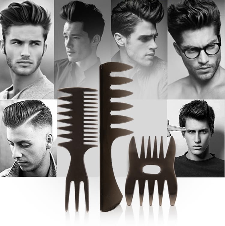 Corrugated Galvalume Steel Hair Brush And Comb -
 Factory design New arrival Oil head comb men styling comb texture comb – QiLin