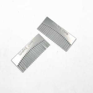 new design gift silver wallet metal hair brush comb