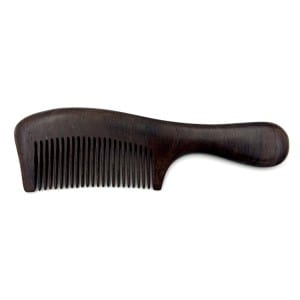 Anti-Static Straight Handle Dense Tooth Wood Hair Comb