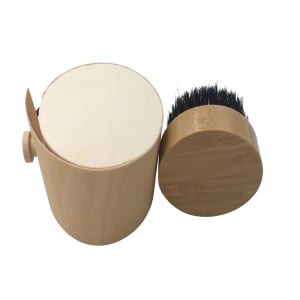 Boar bristle beard brush round wooden hair brush FOR men
