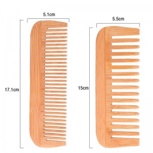 Custom logo natural pocket private label wooden beard comb good for blood circulation pear wood comb