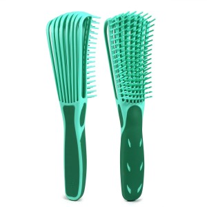 Custom special shape eight moving arms head curve vent fast drying detangling hair brush