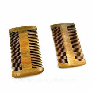 double use wooden hair comb lice comb