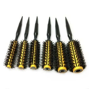 Chinese Professional Private Label Natural Boar Bristles Nylon Fiber Roll Round Hair Brush