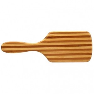 Square shape cushion paddle brush zebra pattern bamboo hair brush