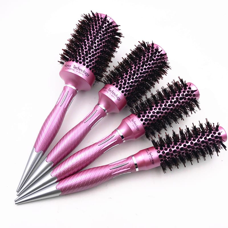 Color Coated Steel Sheet Hair Brush Set -
 Hairdressing Salon Straight Hair Roll Comb,rolling hair brush ionichair salon brush – QiLin