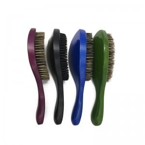 Good Wholesale Vendors Wood Curved Wave Brush 100% Boar Bristle Hair Brush